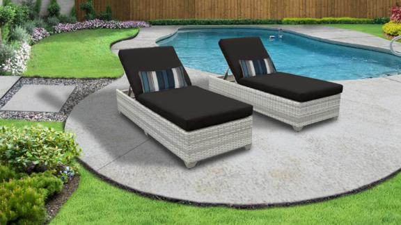 Sol 72 Outdoor Falmouth Long Reclining Chaise Lounge Set With Cushions