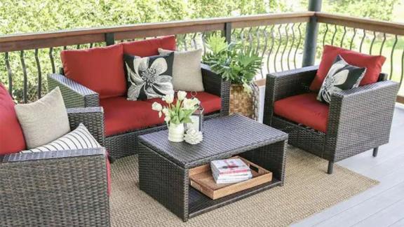 Leisure Made Draper 4-Piece Patio Conversation Set