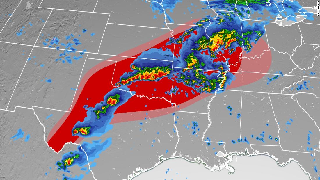 Tornadoes could form in Oklahoma today as severe storms threaten the Plains