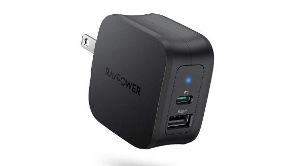 Carregador USB-C RAVPower Carregador ràpid de 2 ports de 30 watts