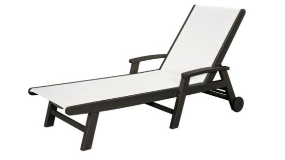 Polywood Coastal Chaise With Wheels 