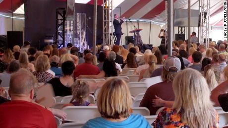 Attendees of Global Vision Bible Church at Sunday services on May 23 in Mt. Juliet, Tennessee.