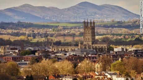 The historic city Gloucester and its cathedral, in southwest England.