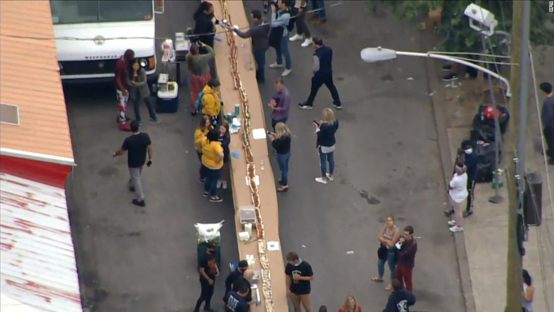 Restaurant owner celebrates birthday with 510-foot-long cheesesteak