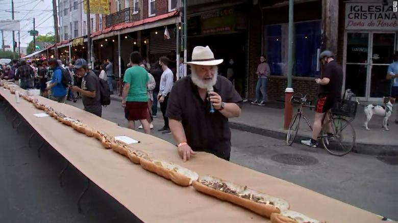 510 foot long Cheesesteak Breaks Record For Restaurant Owner s Birthday 510-foot-long-cheesesteak-breaks-record-for-restaurant-owner-s-birthday