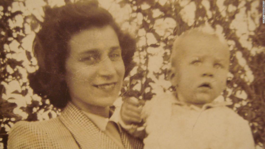 Jo Thomson and her son Robin, Rachel Egan&#39;s father, in a photo dated 1948.