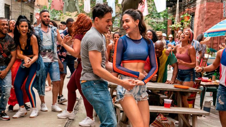 Anthony Ramos and Melissa Barrera in the musical 'In the Heights.&quot; 