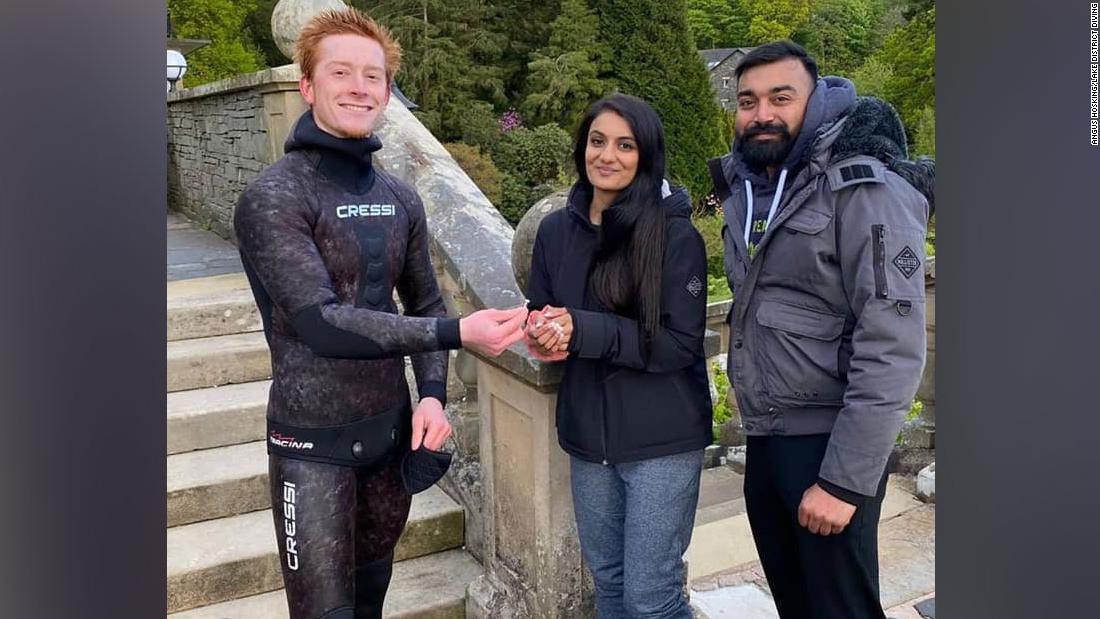 Freediver finds lost engagement ring at the bottom of England's largest lake
