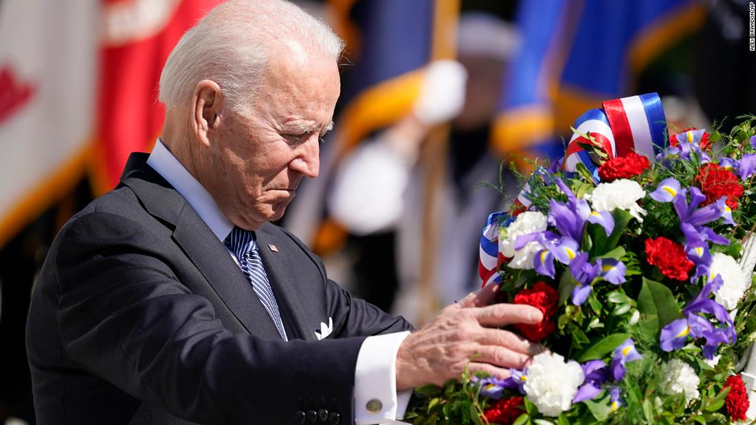 Memorial Day President Biden lays wreath at Tomb of the Unknown