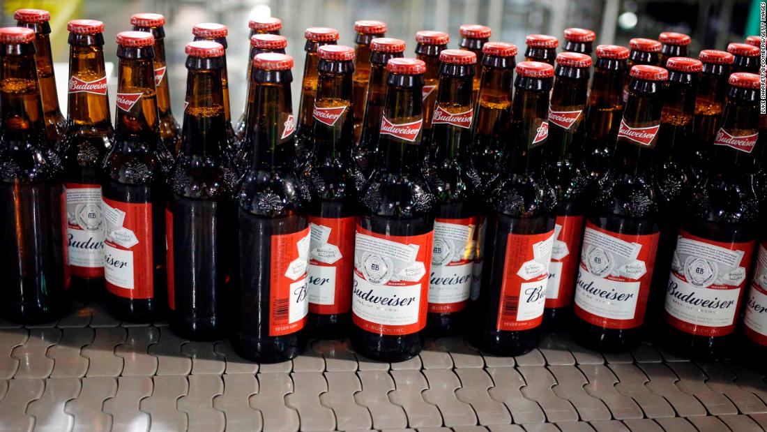 Anheuser-Busch to give away free alcohol if US hits Biden's goal of 70% of adults with at least one Covid vaccine shot by July 4