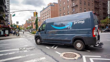 An Amazon delivery van in New York in October 2019.