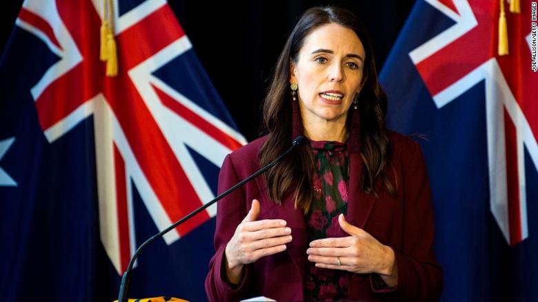 New Zealand Prime Minister Jacinda Ardern answers questions from the media on May 31, 2021 in Queenstown, New Zealand.