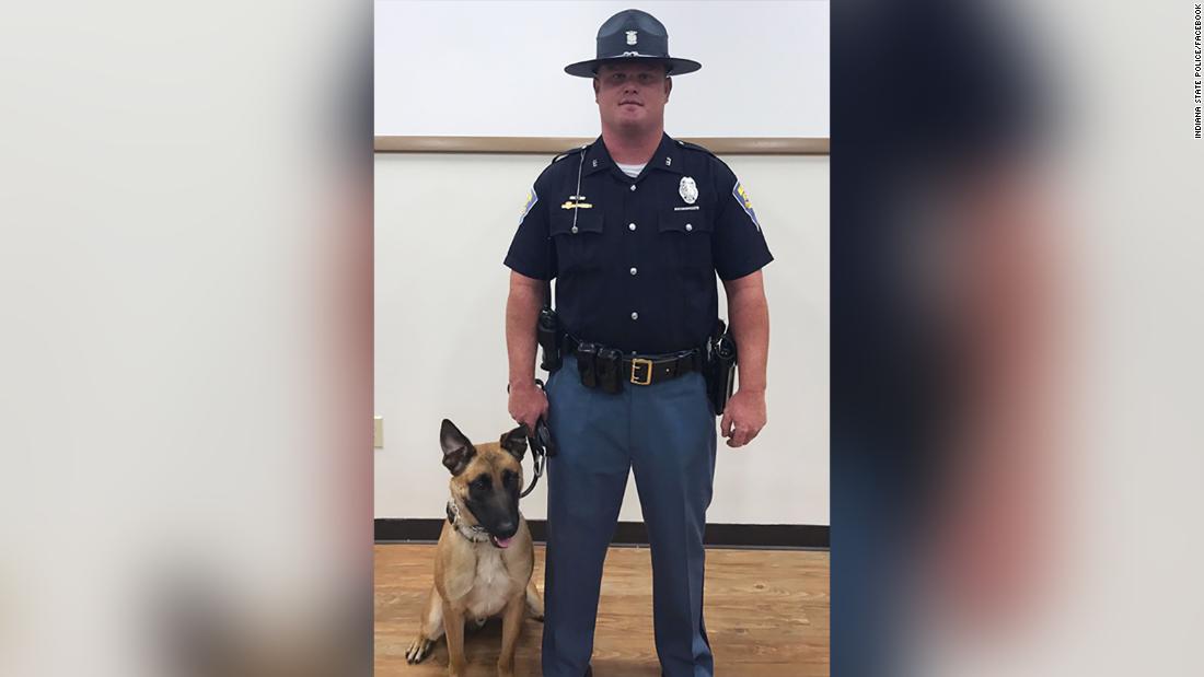 Indiana state trooper allegedly fractured his K-9's leg during a training session