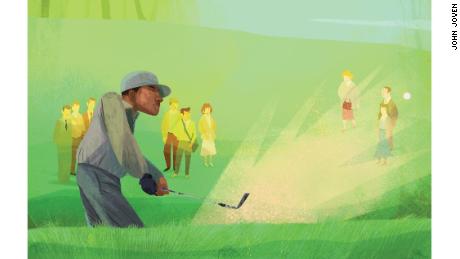 An illustration from &quot;Charlie Takes His Shot, How Charlie Sifford Broke the Color Line in Golf&quot;.