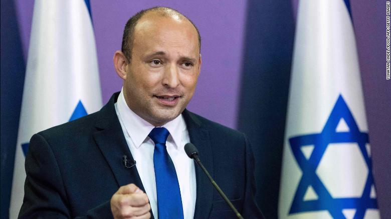 Naftali Bennett delivers a political statement at the Knesset in Jerusalem on May 30, 2021.