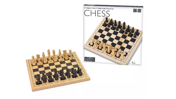 Intex Entertainment Solid Wood Chess Board Game