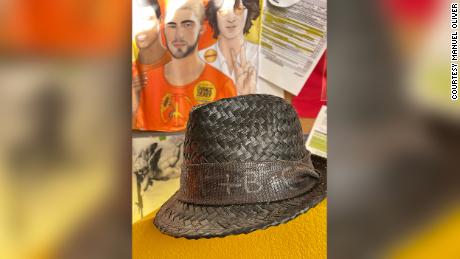 Manuel Oliver's son Joaquin, who was killed in the Parkland school shooting, used to wear this &quot;Magic Hat&quot; while studying. 