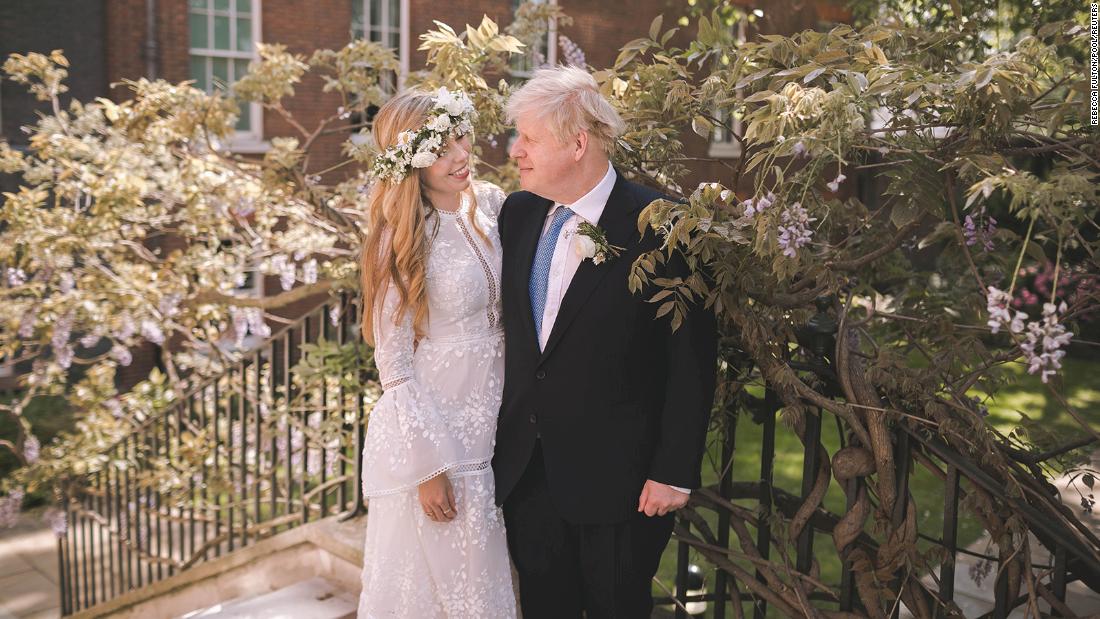 Johnson is seen with his wife, Carrie, after &lt;a href=&quot;https://www.cnn.com/2021/05/29/world/boris-johnson-marries-carrie-symonds-intl/index.html&quot; target=&quot;_blank&quot;&gt;their wedding&lt;/a&gt; at London&#39;s Westminster Cathedral in May 2021. The ceremony, described by PA Media as a &quot;secret wedding,&quot; was reportedly held in front of close friends and family, according to several British newspaper accounts.