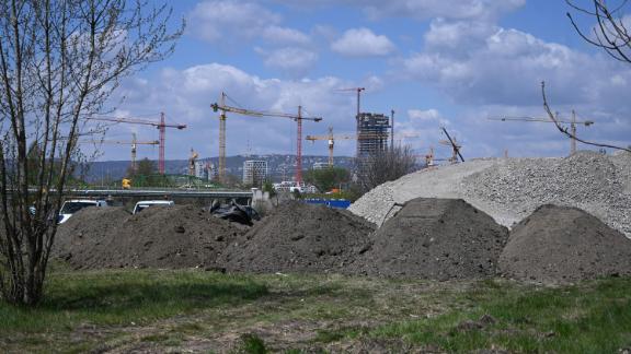 The Fudan campus is planned for construction at this site in Budapest, Hungary, seen on April 23, 2021.