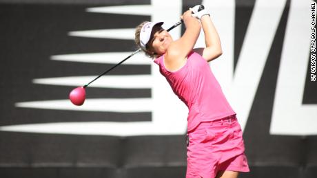 Carlborg is pictured playing at the World Long Drive Championship in 2016.