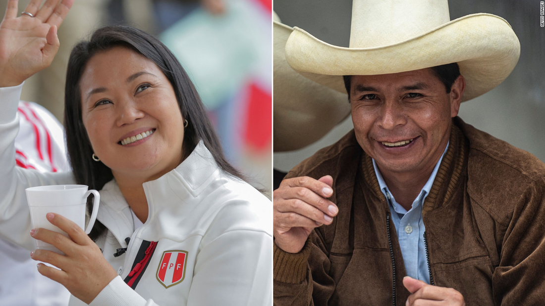 Peru presidential election too close to call, but Keiko Fujimori leads in preliminary tally