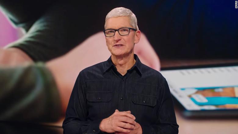 Apple CEO Tim Cook spoke during a keynote to kick off WWDC 2021. The event comes as apple faces renewed scrutiny of how it deals with app developers.