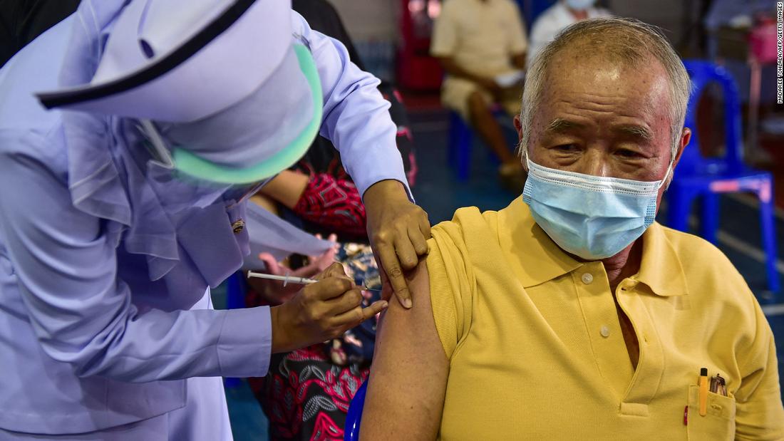 Thailand begins mass Covid-19 vaccine rollout using shots made by royal-owned company