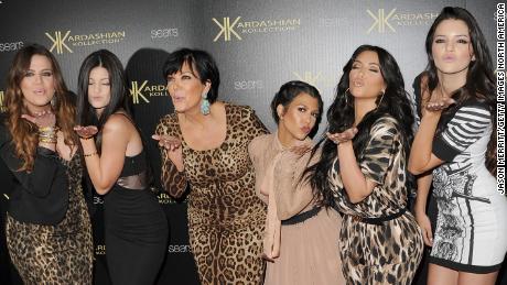HOLLYWOOD, CA - AUGUST 17:  Khloe Kardasian, Kylie Jenner, Kris Kardashian, Kourtney Kardashian, Kim Kardashian, and Kendall Jenner attend the Kardashian Kollection Launch Party at The Colony on August 17, 2011 in Hollywood, California.  (Photo by Jason Merritt/Getty Images)