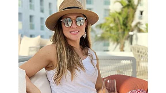 Wide Brim Straw Fedora Sun Hat