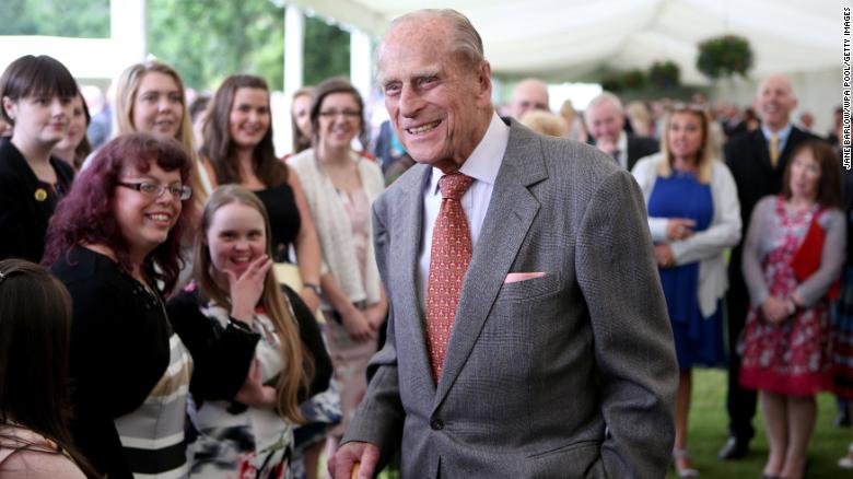 The Duke of Edinburgh attends the Presentation Reception for The Duke of Edinburgh&#39;s Gold Award holders in the gardens at the Palace of Holyroodhouse on July 6, 2017 in Edinburgh, Scotland.
