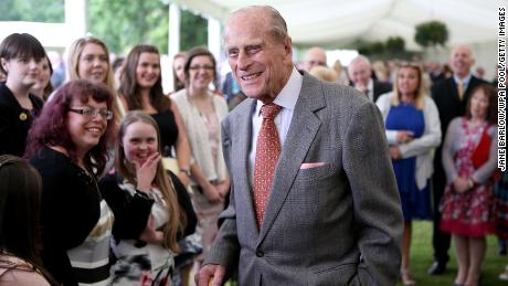 The Duke of Edinburgh attends the Presentation Reception for The Duke of Edinburgh&#39;s Gold Award holders in the gardens at the Palace of Holyroodhouse on July 6, 2017 in Edinburgh, Scotland.