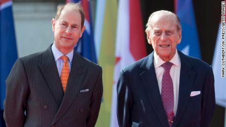 Prince Edward and his father, the Duke of Edinburgh, in 2018.