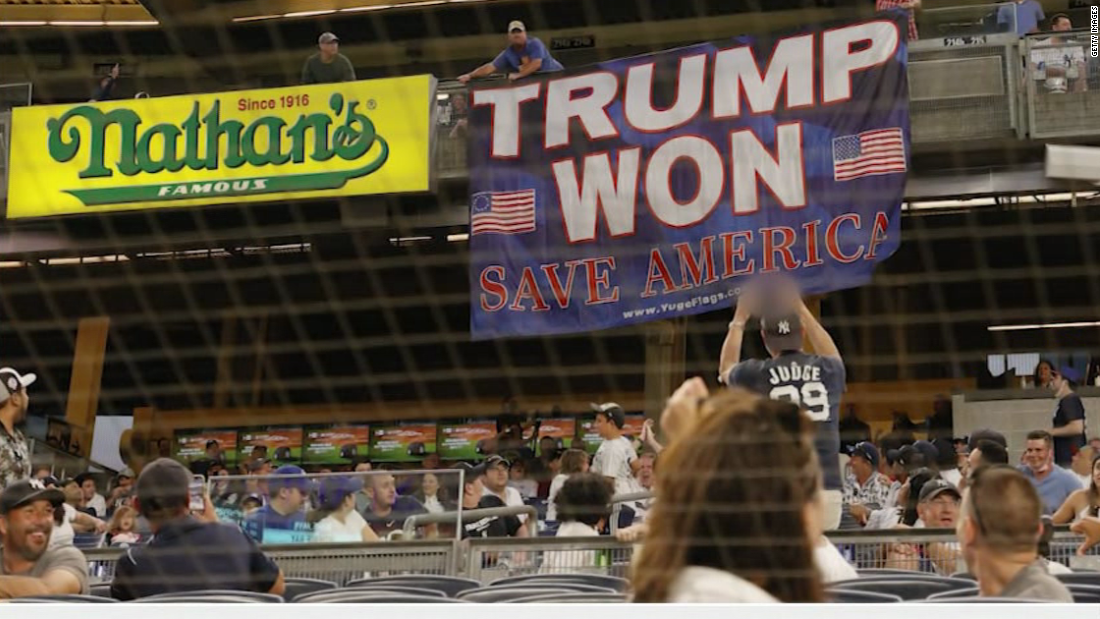 Fans ejected from Miami Marlins game for 'Proud Boys' and 'Trump Won'  banners: report