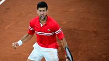 Novak Djokovic lets out guttural scream after setting up ...