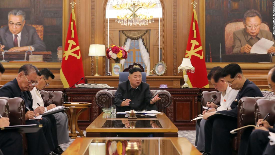 North Korean leader Kim Jong Un attends a consultative meeting of senior officials in Pyongyang in this photo released by North Korea&#39;s state-run news agency on June 8.
