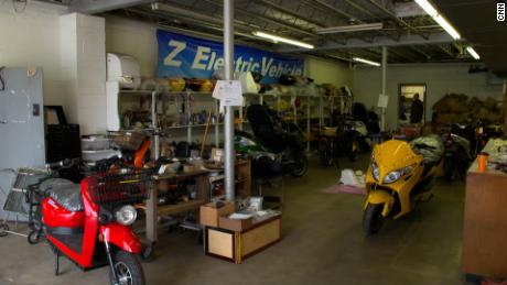 ZEV - Z Electric Vehicle -  builds electric motorcycles and small vehicles in this garage in Westover, West Virginia.