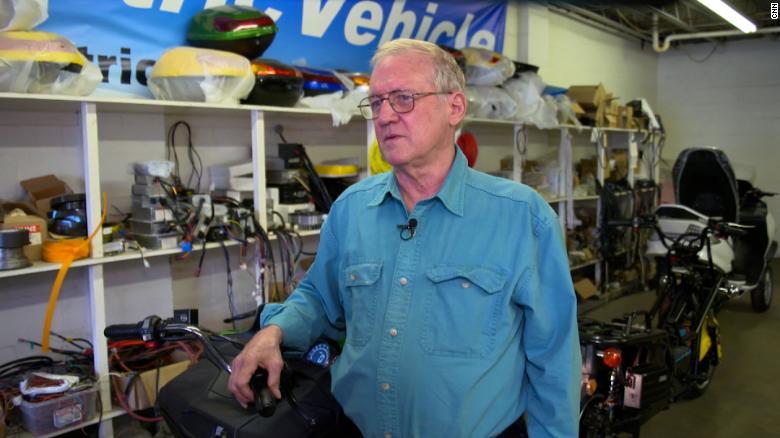 Darus Zehrbach is a small business owner in Westover, West Virginia. His company, ZEV, builds electric motorcycles and other small vehicles.