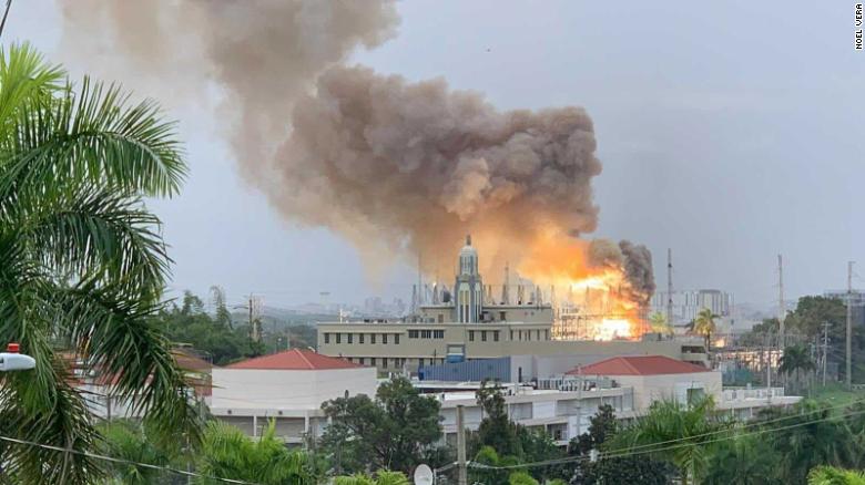 Power plant goes on fire in US territory of Puerto Rico