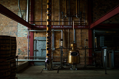 The James E. Pepper Distillery has been hit by rising prices for steel and lumber.
