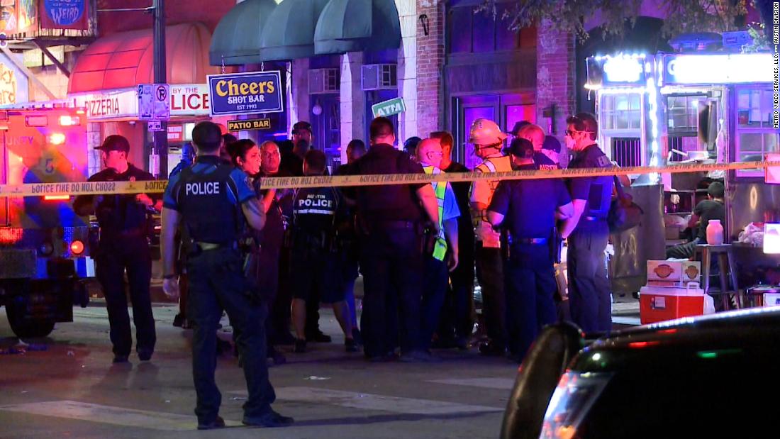 At least 13 people were injured in a shooting in downtown Austin, authorities say