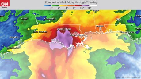 Podríamos ver más lluvias torrenciales en la costa del Golfo este fin de semana.