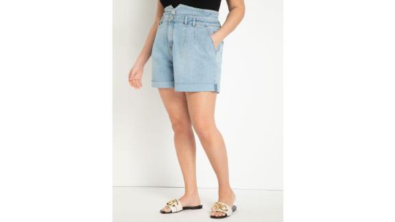 Eloquii High-Waisted Denim Shorts