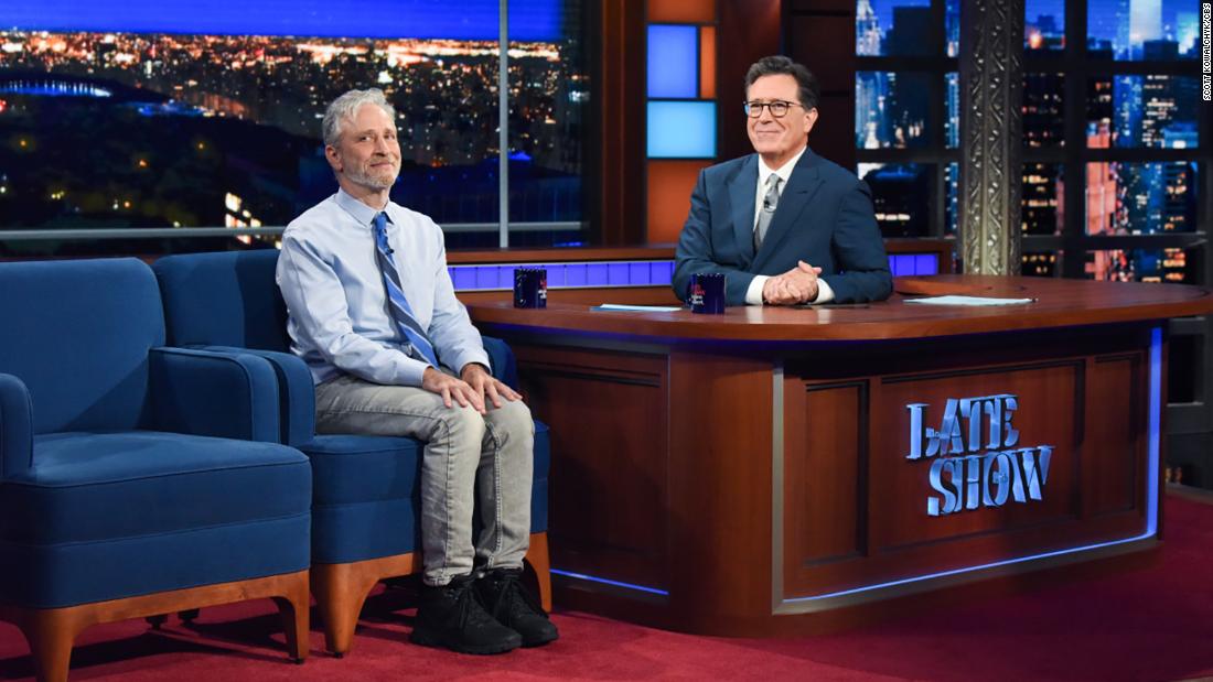 'So... how ya been?': Stephen Colbert welcomes an audience back to 'The Late Show'