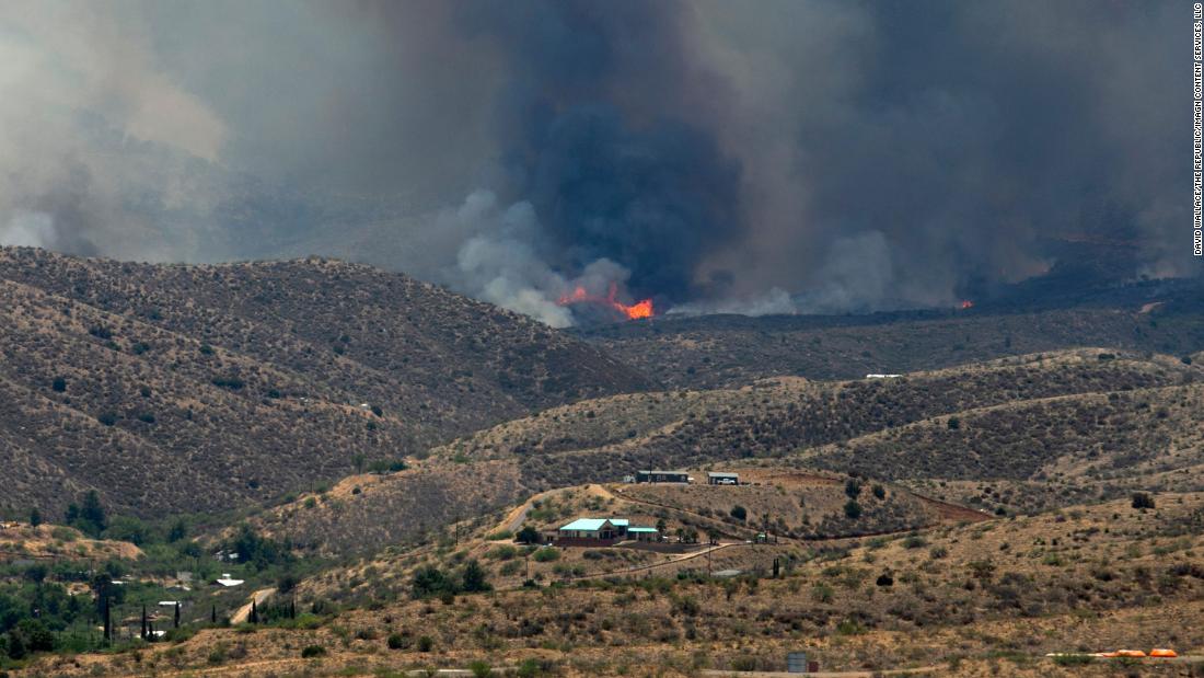 Phoenix might tied record high temperatures Tuesday due to wildfire