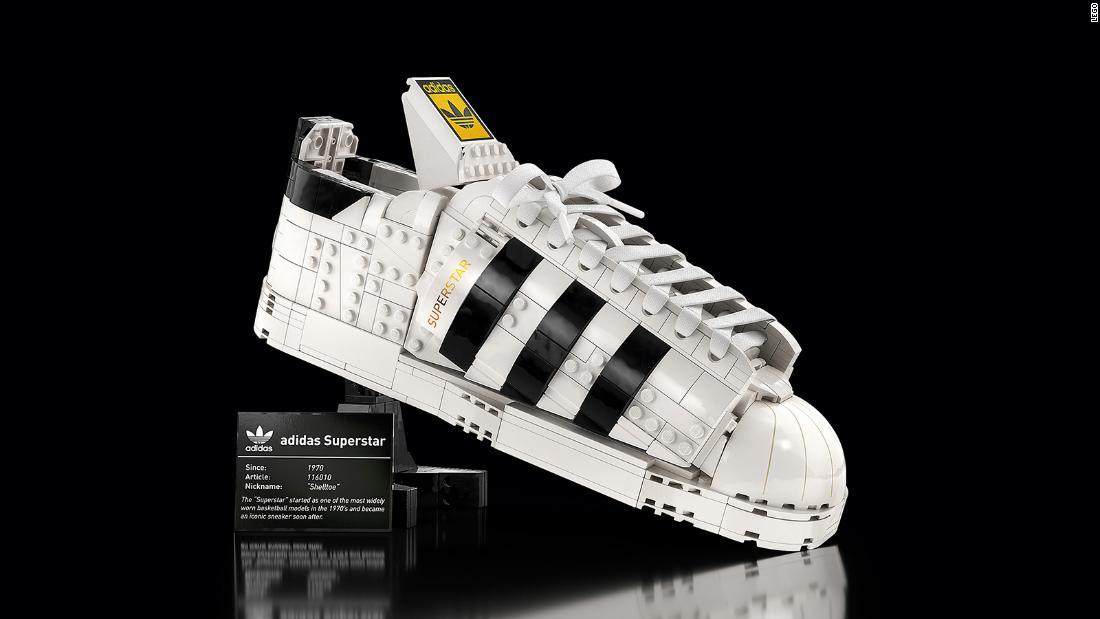 Lego has created an Adidas sneaker, full with laces and a shoebox