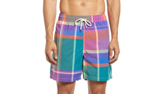 Polo Ralph Lauren Traveler Plaid Swim Trunks