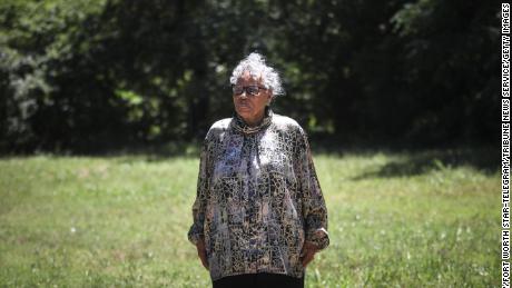 Opal Lee, 93, stands in front of the lot where in 1939 White rioters attacked, invaded and burned her family&#39;s home.