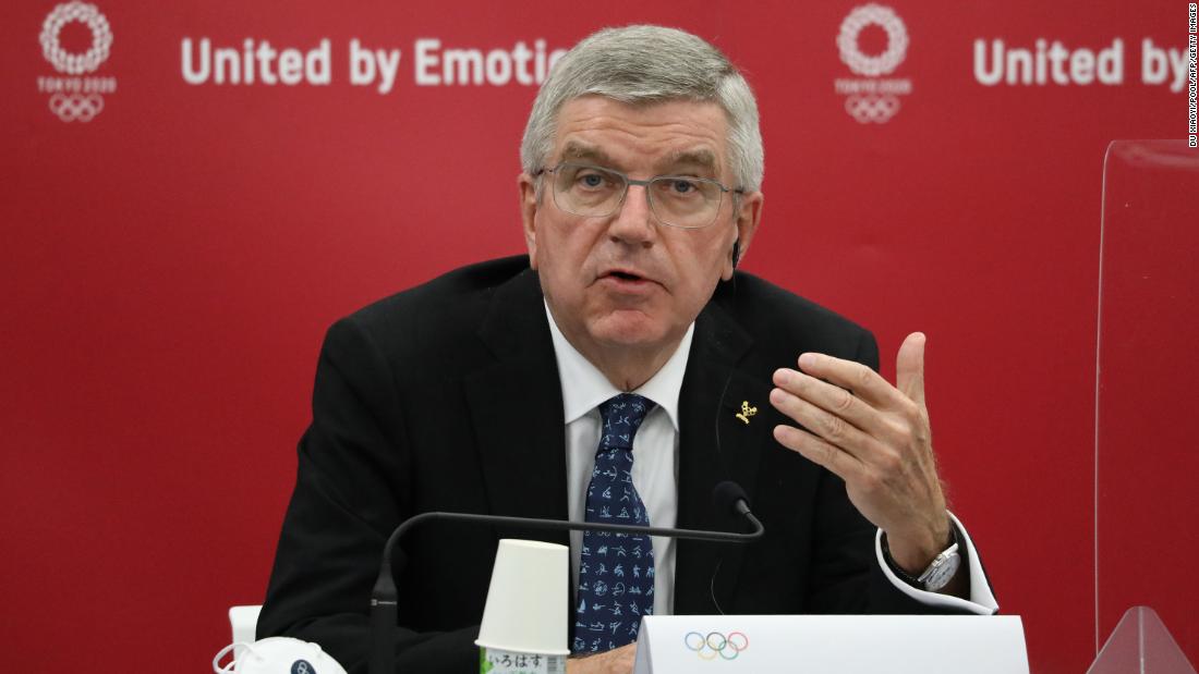 IOC President Thomas Bach speaks during a press conference in Tokyo on November 16, 2020. Within the last few months, the United for Navid Campaign has been writing to Bach, calling for immediate action to be taken against the NOC of Iran. 