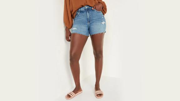 Old Navy High-Waisted O.G. Straight Ripped Cut-Off Jean Shorts — 3-Inch Inseam