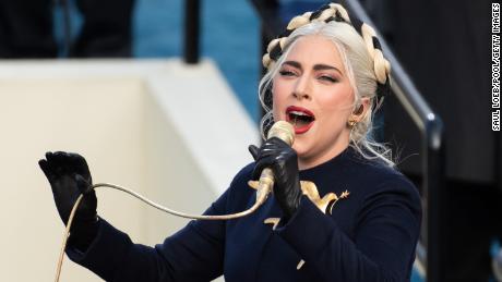 Stefani Germanotta, aka Lady Gaga, performs during the 59th Presidential Inauguration at the US Capitol in Washington, January 20. 